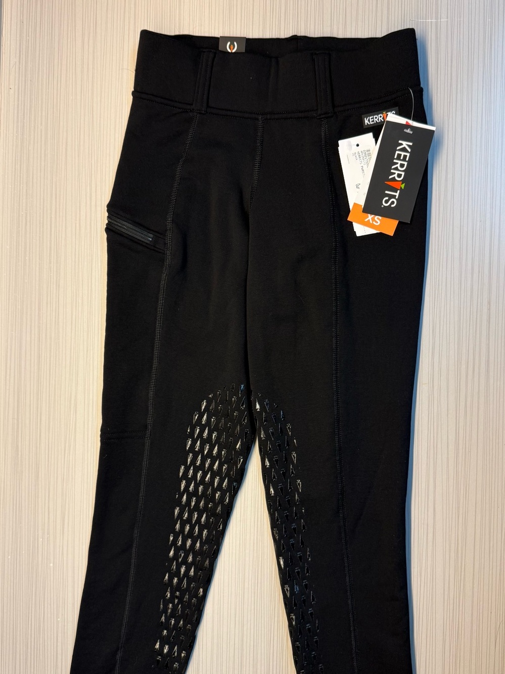 Kerrits Black Silicone-Grip Knee Patch Riding Leggings